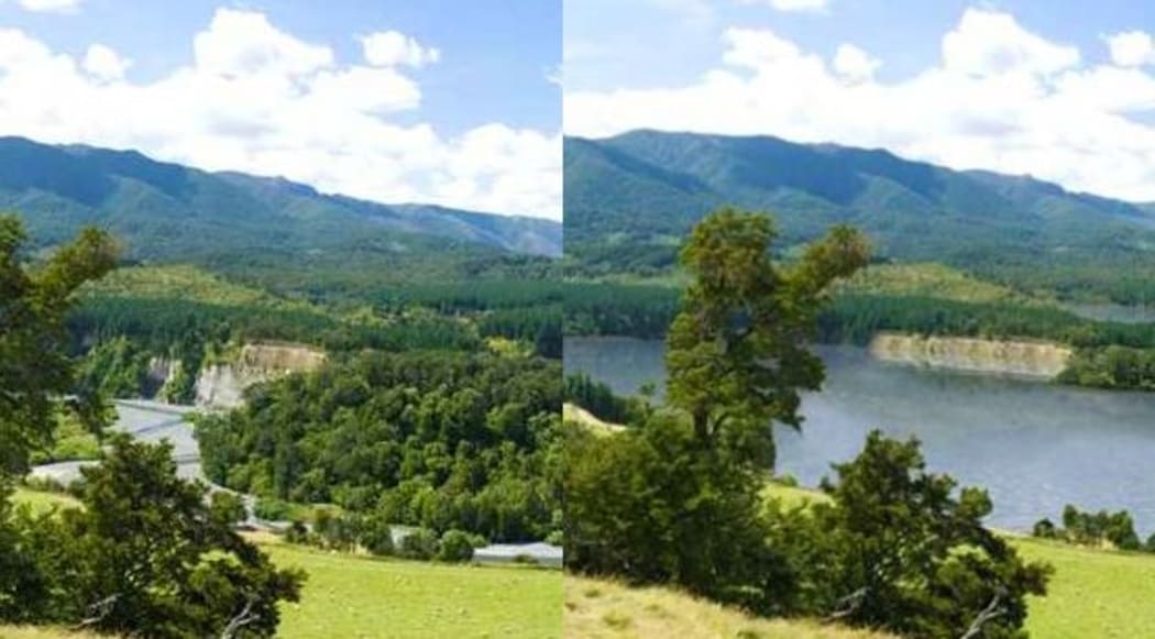 An artist's impression of the proposed new dam.