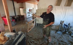 Keith Gore in his living room