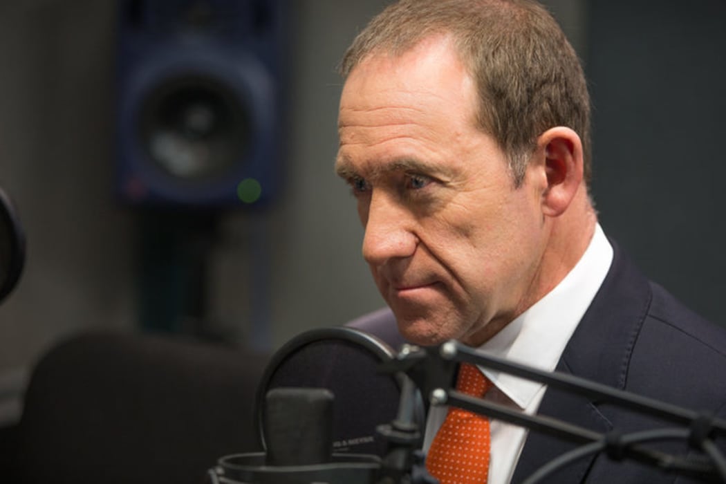 Andrew Little in the Morning Report Auckland studio, 18 July 2017.