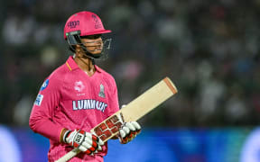 Rajasthan Royals' Vaibhav Suryavanshi walks back to the pavilion after his dismissal during the Indian Premier League match against Mumbai Indians in Jaipur, 2 May, 2025.