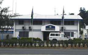 240414. Photo RNZ. Solomon Islands. Central Police Station. Honiara, police,