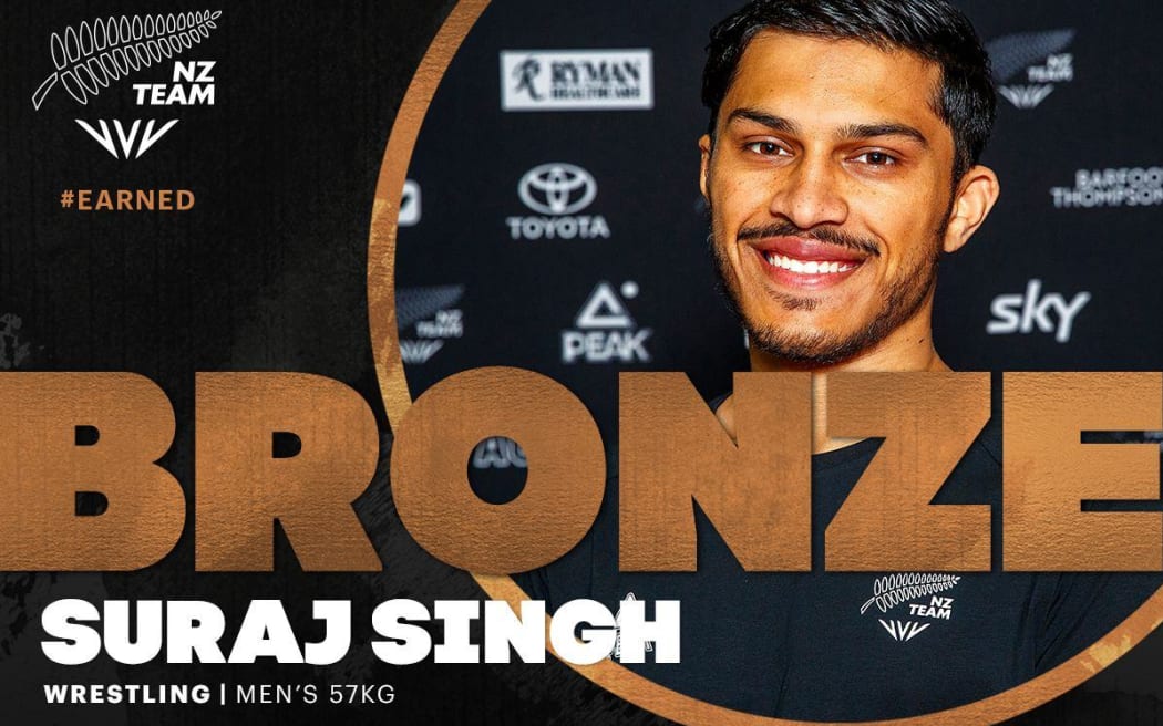 Wrestler Suraj Singh's promotion to bronze has taken New Zealand's medal tally at the Birmingham Commonwealth Games to 50.