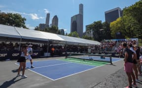A Major League Pickleball match in New York.