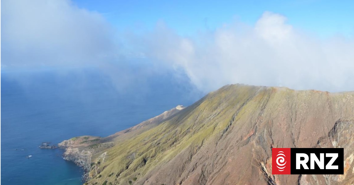 Steam and gas plumes rise from Whakaari for six days