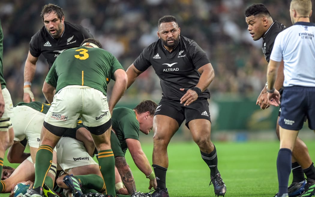 George Bower of New Zealand during the New Zealand All Blacks v South Africa Springboks rugby union match at Mbombela Stadium, South Africa on Saturday 6 August 2022.
2022 Lipovitan-D Rugby Championship.
Mandatory credit: © Christiaan Kotze / www.photosport.nz
