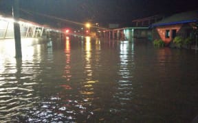 Flooding around the urban areas in the capital, Apia.