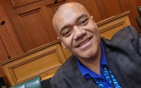Fa'anānā Efeso Collins taking a picture to send to his mum on induction week. "My mum couldn't stop crying and how deeply moved she was that her son was able to get to that place to speak for her," Fa'anānā said.