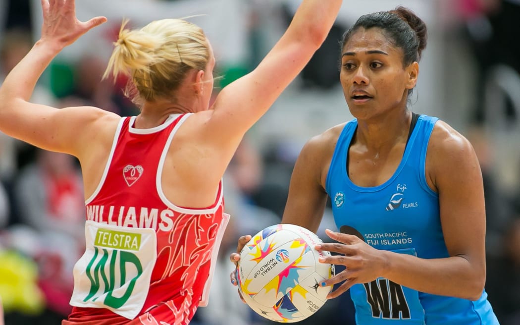 Fiji's Maria Lutua during the 2015 Netball World Cup.