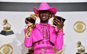 LOS ANGELES, CALIFORNIA - JANUARY 26: Lil Nas X, winner of Best Pop Duo/Group Performance for "Old Town Road" and Best Music Video for "Old Town Road (Official Movie)", poses in the press room during the 62nd Annual GRAMMY Awards at STAPLES Center on January 26, 2020 in Los Angeles, California.