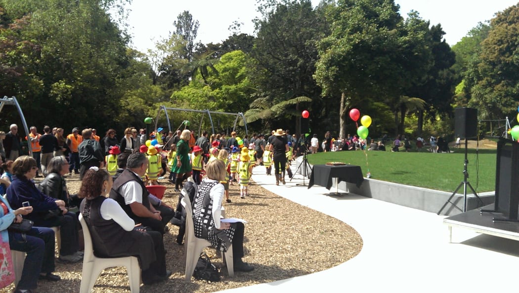 About 100 people attended the opening of the park on Friday.