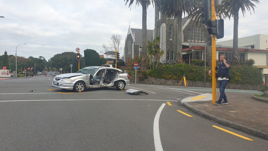 Two people were seriously injured in the crash which happened at about 1pm in New Plymouth on 1 May.