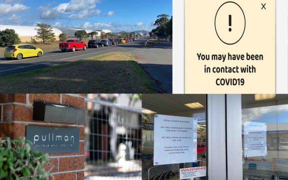 Covid-19 testing queues have stretched more than a kilometre long in places, while the original Pullman hotel case has been found.