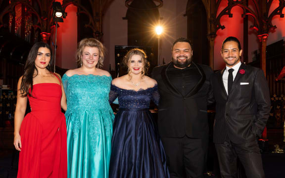 Semi-Finalists for the Lexus Song Quest 2022 (L-R) Amelia Berry, Felicity Tomkins, Sarah Hubbard, Ridge Ponini, Filipe Manu