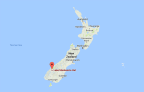 Lake Mackenzie Hut on New Zealand Map