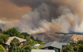 Smoke covers the Christchurch Adventure Park.