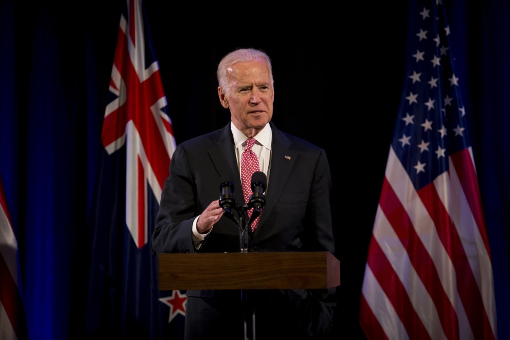 US Vice President Joe Biden speaks in Auckland. 20 July 2016.