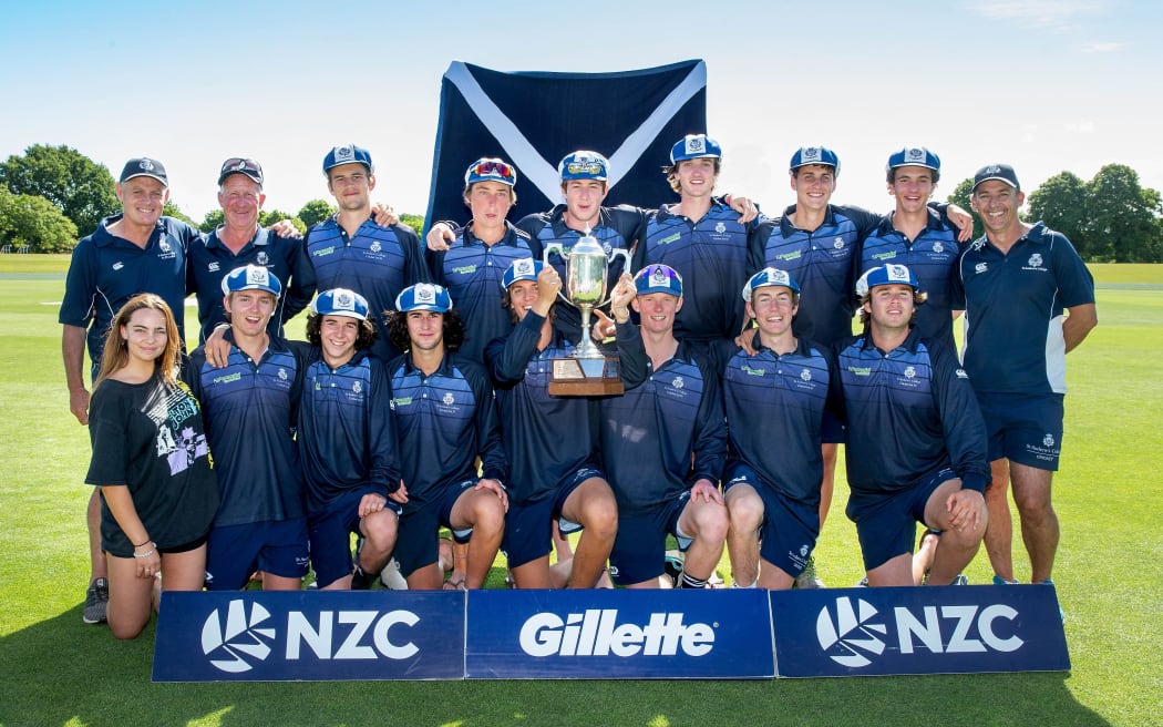 St Andrew's College celebrate being crowned 2019 national secondary school cricket champions.