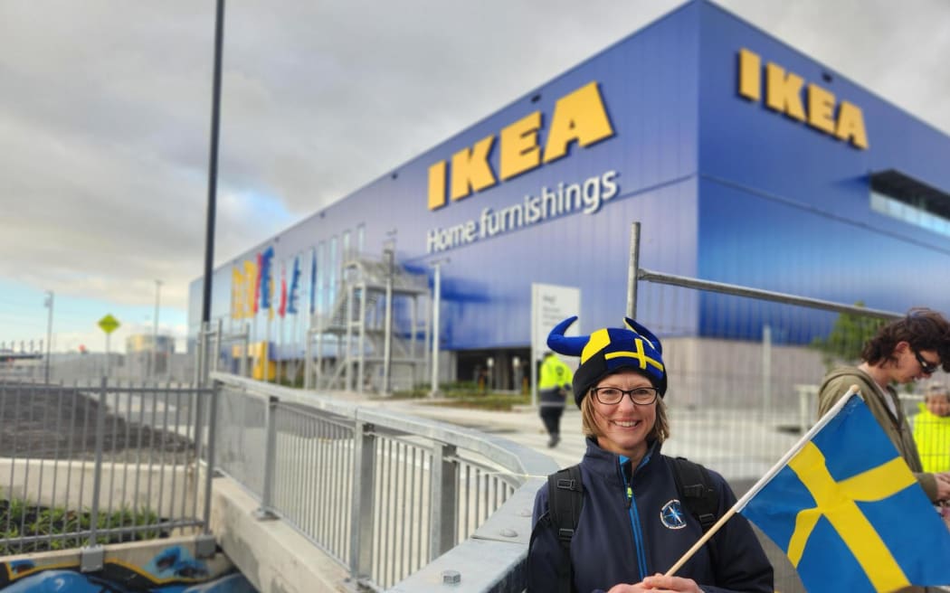 Excited IKEA goer Mel had been waiting at IKEA since 4.45am on 4 December - opening day.