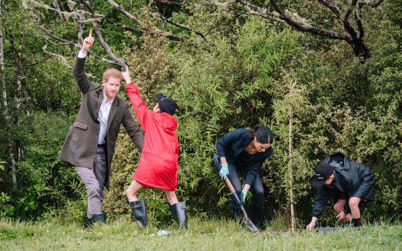 The Duke and Duchess of Sussex unveiled a Queens Canopy dedication at North Shore Riding Club.