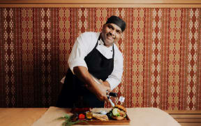 Te Papa Café Head Chef Hitesh Bhoir & Āhuru Kai Kōhua Poaka
