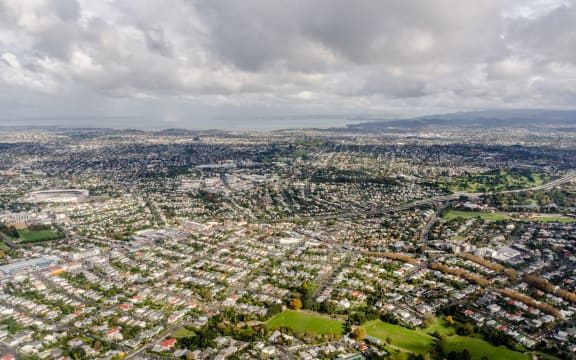 Aerial view of Auckland city, New Zealand