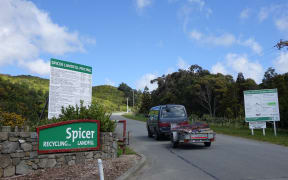 The entrance to Spicer Landfill, behind Tawa in Wellington's northern suburbs.