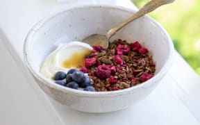 Chocolate and raspberry granola