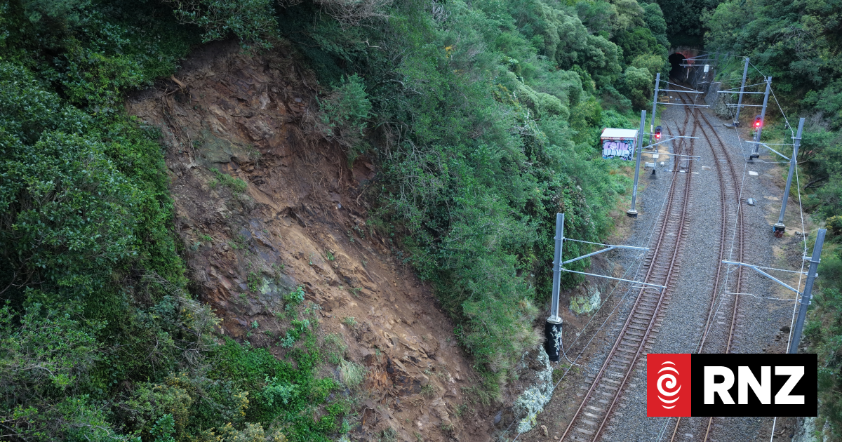 Johnsonville line trains cancelled after slip covers tracks