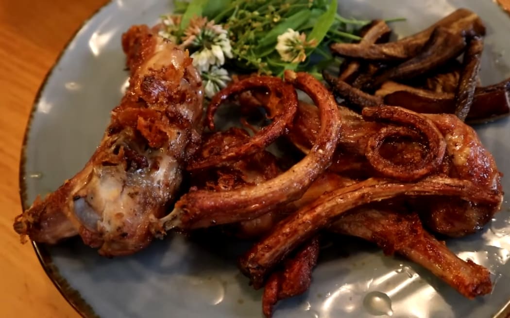 Shay Williamson's signature dish, crispy possum tail.