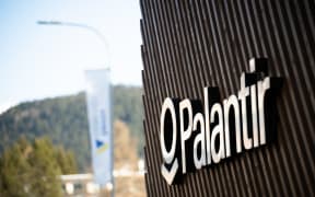 A view of the Palantir building is seen during the World Economic Forum Annual Meeting 2026 in Davos Switzerland 2026/01/20 (Photo by Laurent Hou / Hans Lucas via AFP)
