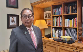 Aung Myo Min, Myanmar National Unity Government human rights minister, during his visit to Wellington in May 2024.