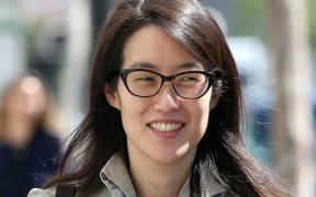 Ellen Pao leaves the San Francisco Superior Court Civic Center Courthouse with her legal team during a lunch break from her trial on March 25, 2015.