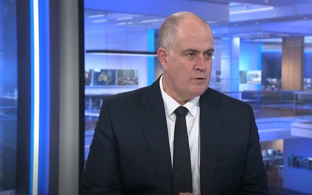 The ABC's boss David Anderson answers questions on ABC TV last month about his decision to step  down at the end of the year.