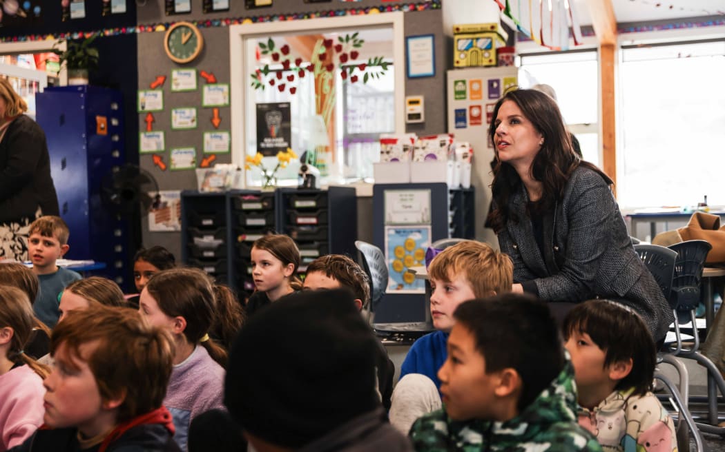 Education Minister Erica Stanford at Brooklyn School