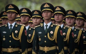China's total military spending is growing.