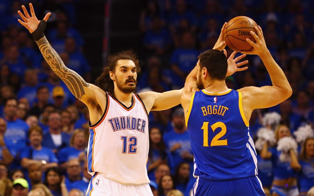 Steven Adams in action for the Oklahoma City Thunder.