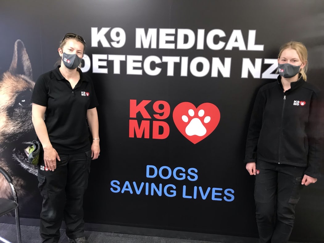 Courtney Moore & Tess Mackenzie at the K9 Medical Detection training centre.
