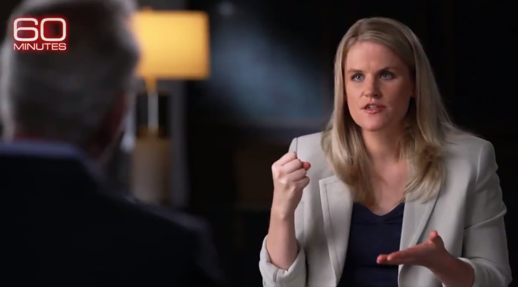 Former Facebook employee Frances Hougan lifting the lid on 60 Minutes.