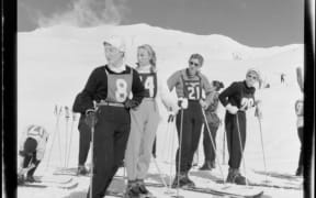 Group of Skiiers on Ruapehu in 1958