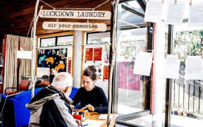 Lockdown Laundry creator, Katja Starke, types out a man's lockdown story.