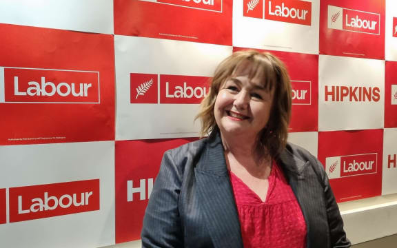 Megan Woods at Labour's Christchurch election event in Bromley. Her Wigram electorate seat is a close race, she's currently beating National's Tracy Summerfield by 577 votes, with 45 percent of the vote counted.