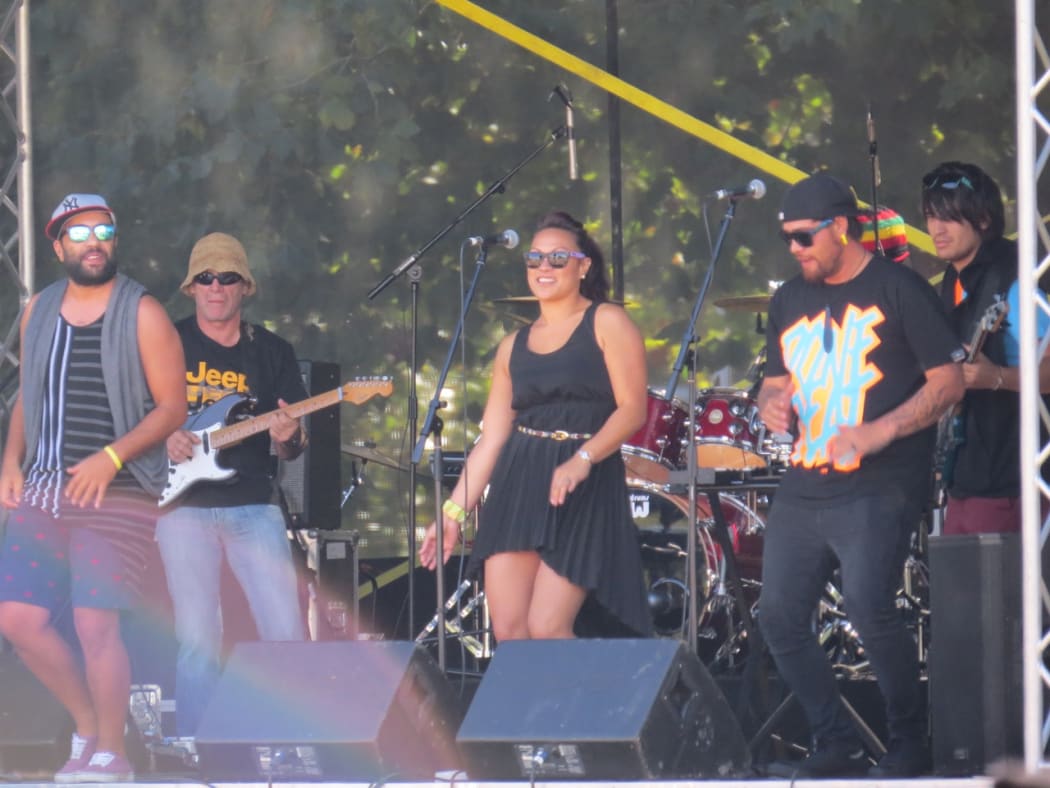 Kiwi reggae band 1814 performing in Palmerston North.