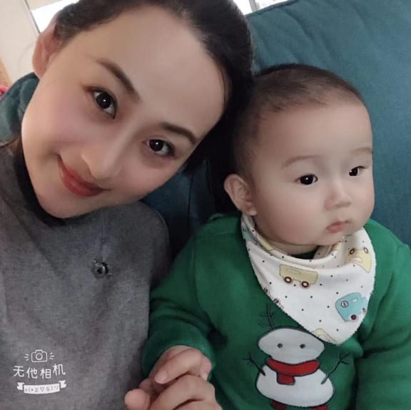 Victoria Chen with her one-year-old son Byran.