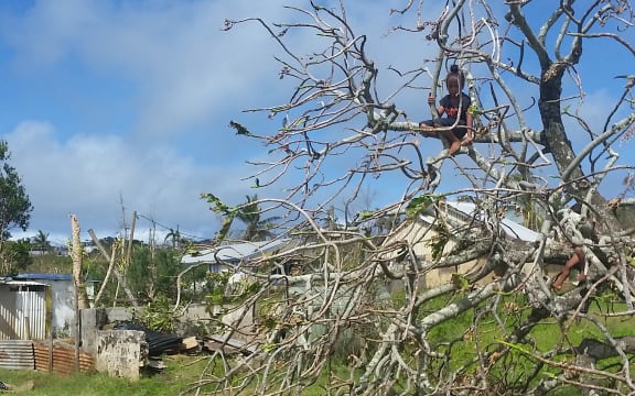 Children on 'Eua use debris as a playground.