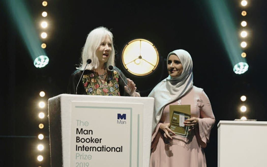 Translator Marilyn Booth and author Jokha-Alharthi receive the Man Booker International prize in 2019