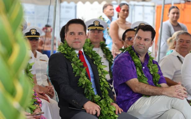 US Deputy Assistant Secretary Erik Noble and US Ambassador to the Cook Islands Jared Novelly.