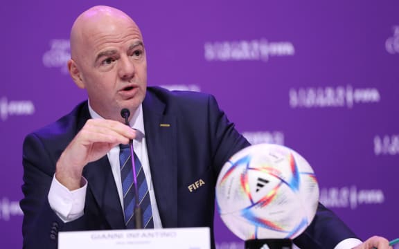 FIFA President Gianni Infantino in Qatar.
