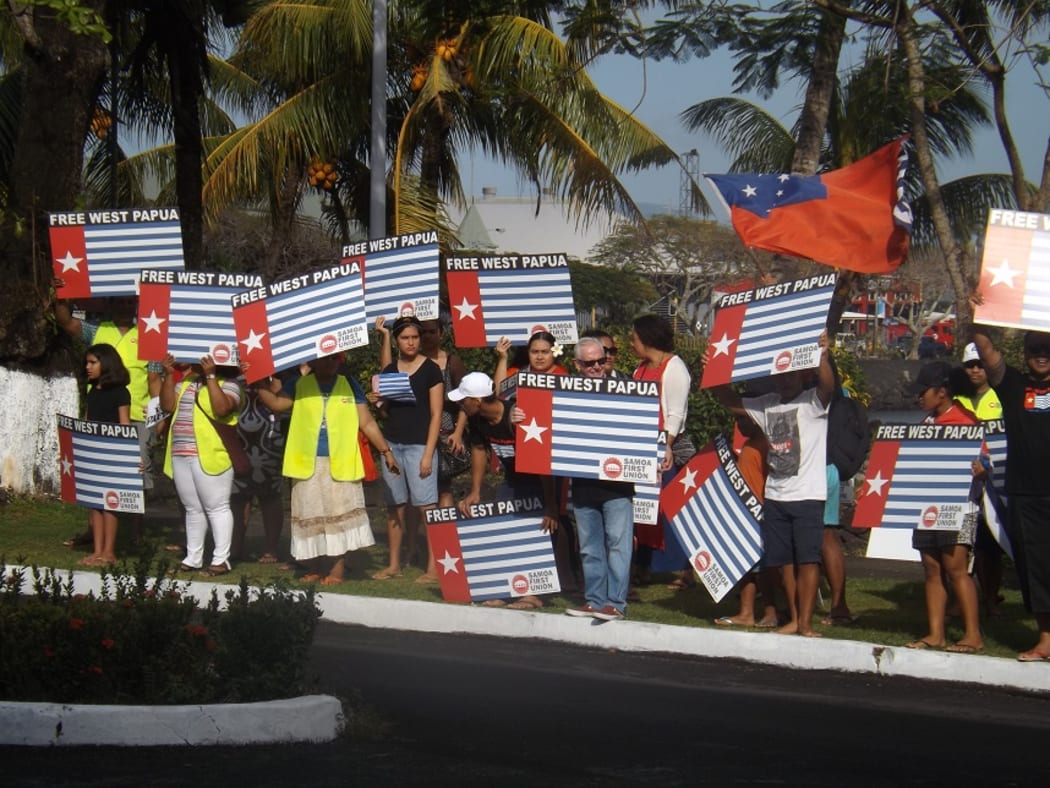West Papua independence movement protest campaign in Samoa.