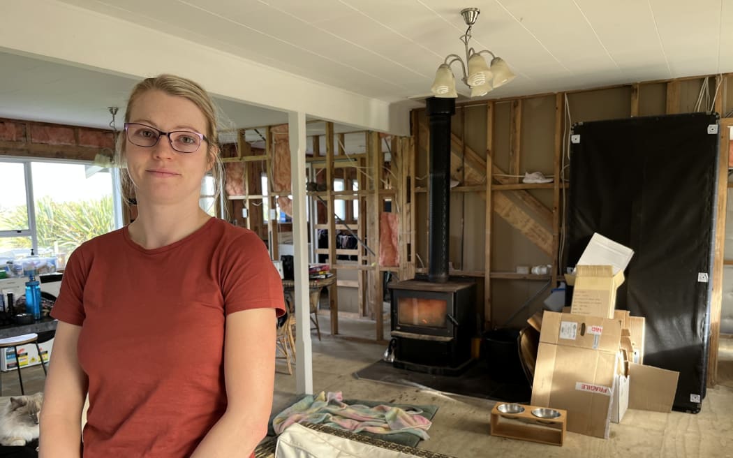 Sarah Lee Smith who lives in flood-hit Snodgrass Road in Westport