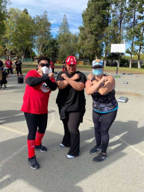 Women enjoying one of Leila Fa's workouts.